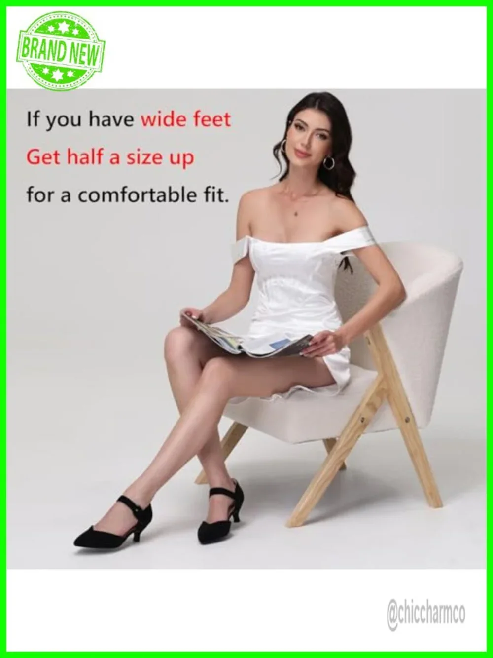 Kitten Heels Pointed Toe Ankle Strap Buckle Slip On Low Heel Dress Pumps